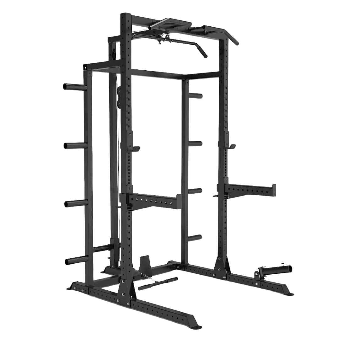 Half Rack With Pulldown System - BlackBear Fitness